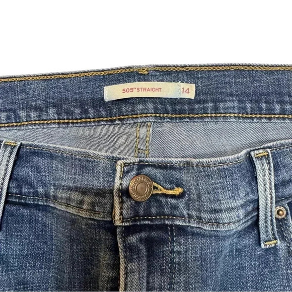 {Levi's} "505 Straight" Straight Leg Stretch Denim Jeans - Picture 6 of 7